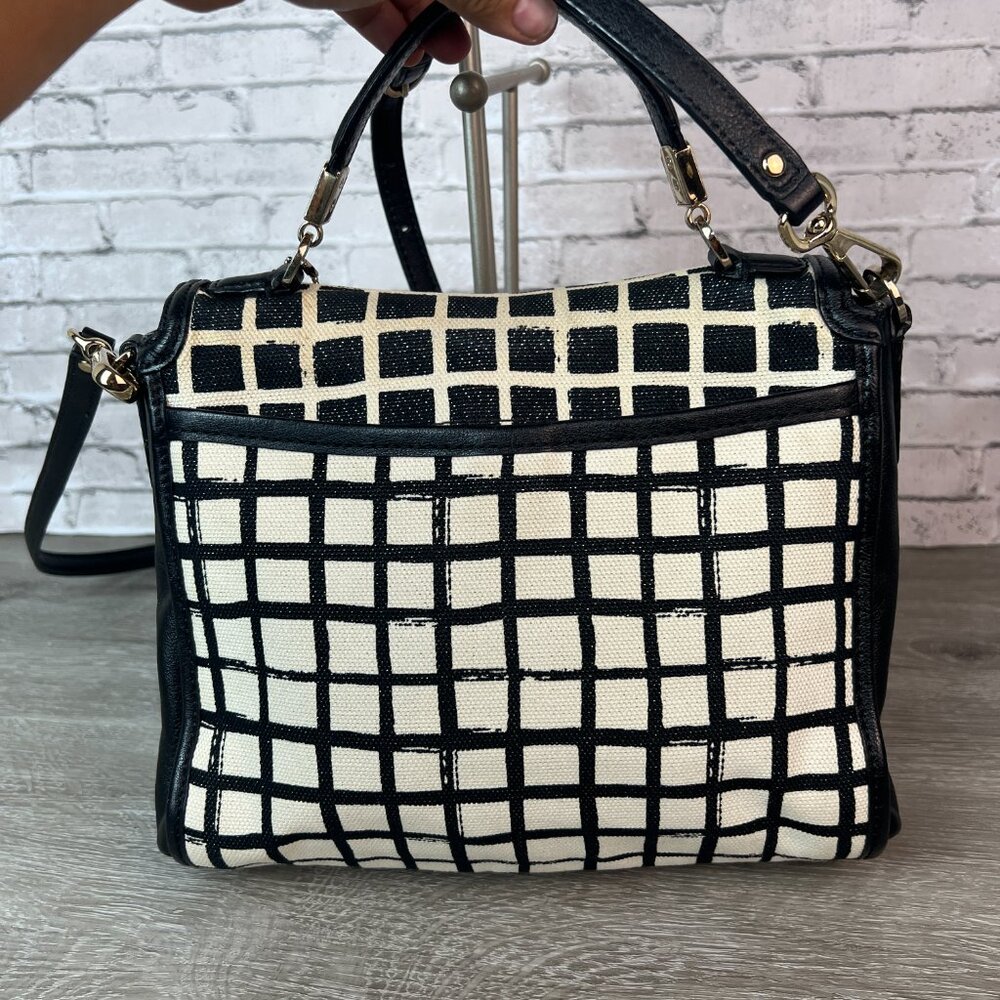 Coach Madison Graphics Black and White Plaid Canvas, 28084 - Picture 4 of 7